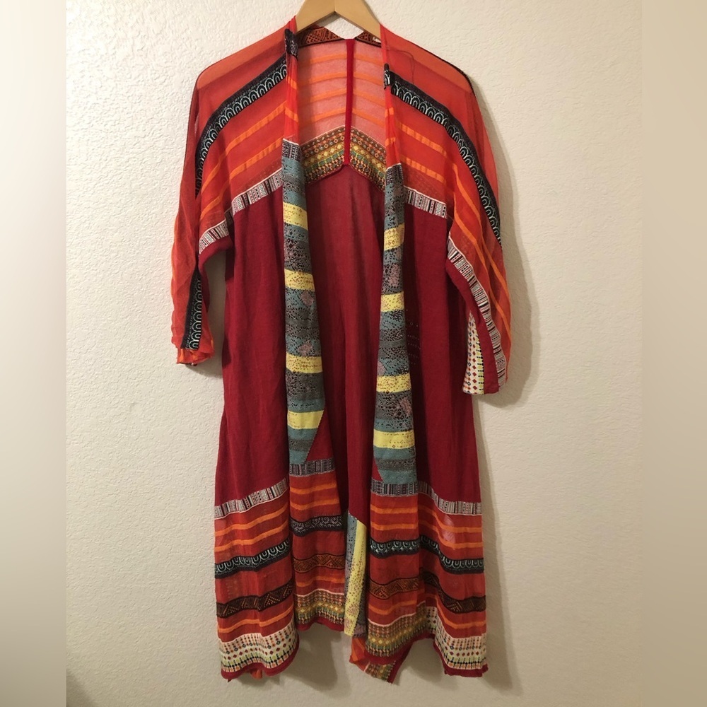 SOLD VKO Sundance Splendid Inspirations Duster Kimono Cardigan Western - Size 40 - Picture 2 of 9